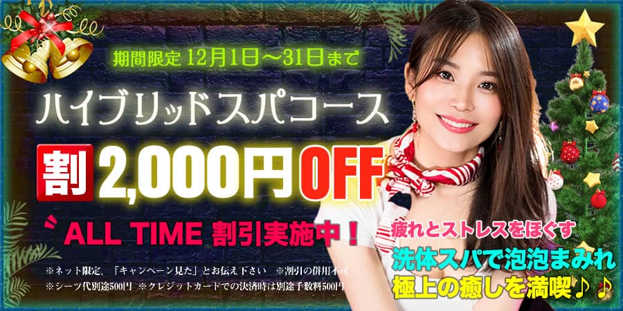年末ハイブリッドスパコースキャンペーン